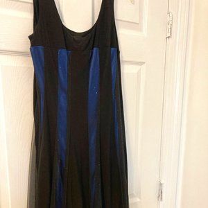 R&M Richards Sparkly  Black and Blue Dress